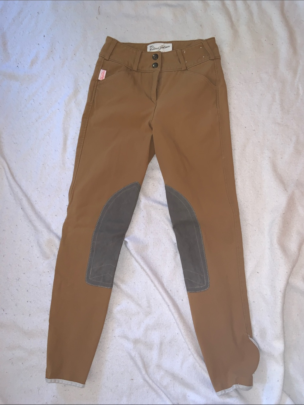 The Tailored Sportsman TROPHY HUNTER Riding Breeches SADDLE TAN Knee Patches 22R